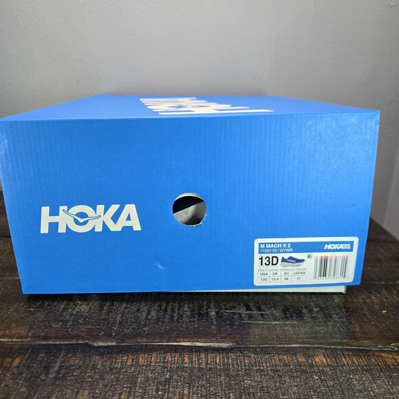 NEW Hoka One One Mach X 2 Mens Size 13 D Running Shoes 1155119 SYWR Blue White - Picture 12 of 12